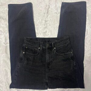 Size 2 American Eagle Black Highest Rise 90s BF jeans
